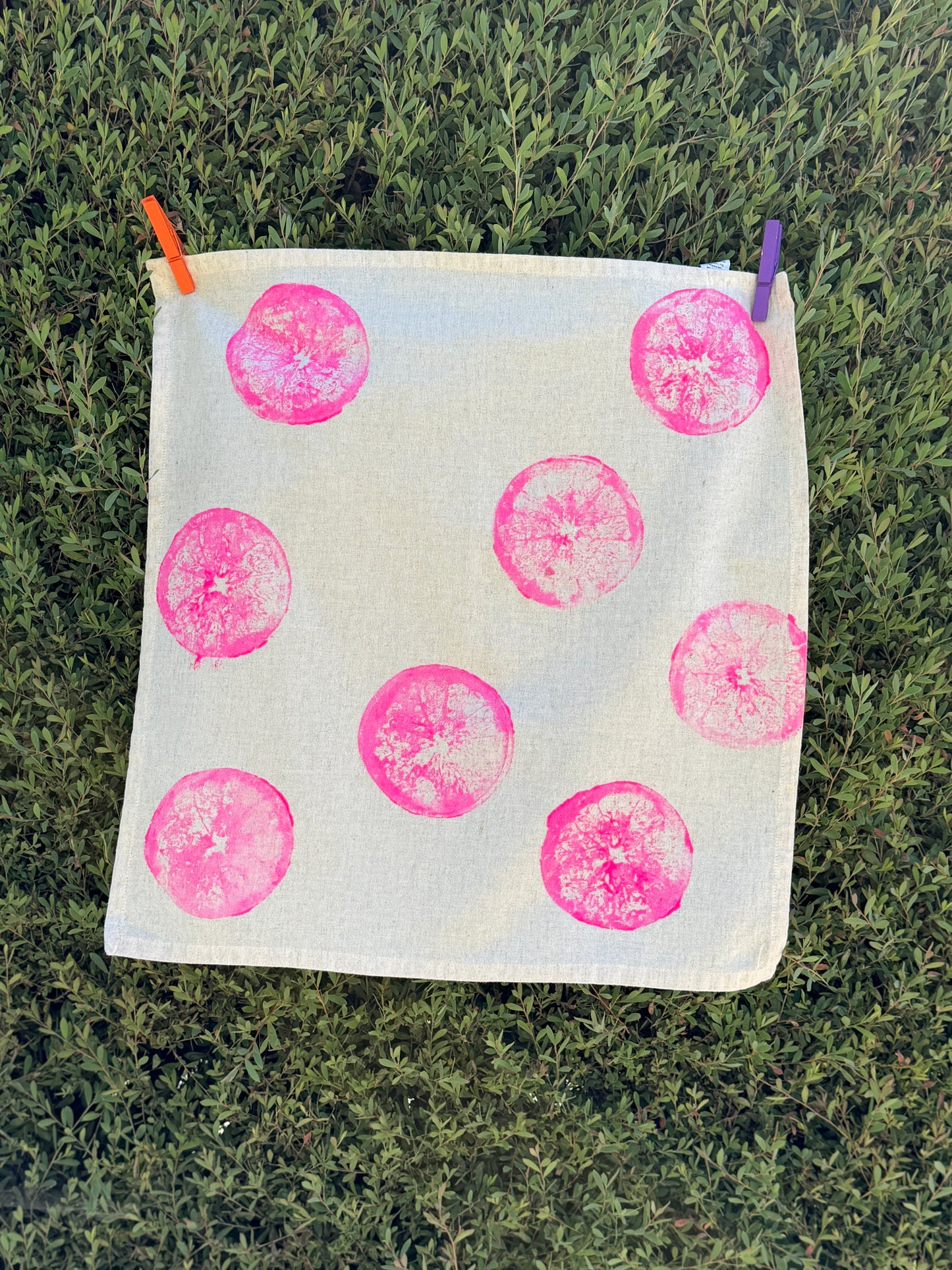 Hand Printed Tea Towel