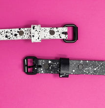 Load image into Gallery viewer, Le Belt 3/4&quot; Classic Leather Belt - Le Splat Black/White Edition
