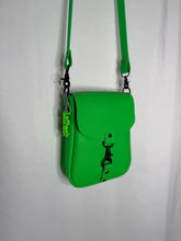 Load image into Gallery viewer, Neon Green Flap Crossbody Bag
