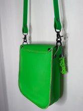 Load image into Gallery viewer, Neon Green Flap Crossbody Bag
