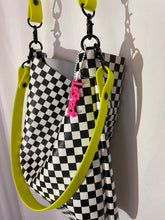 Load image into Gallery viewer, Checkerboard Leather Crossbody Bag with two strap options
