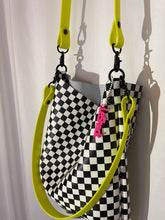 Load image into Gallery viewer, Checkerboard Leather Crossbody Bag with two strap options
