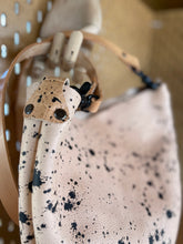 Load image into Gallery viewer, Natural Veg Tan and Black Matte Splatter Leather Crossbody Bag
