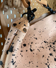 Load image into Gallery viewer, Natural Veg Tan and Black Matte Splatter Leather Crossbody Bag
