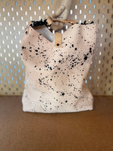 Load image into Gallery viewer, Natural Veg Tan and Black Matte Splatter Leather Crossbody Bag
