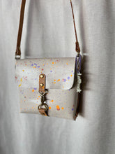 Load image into Gallery viewer, Pastel Splatter Leather Square Flap Shoulder Bag
