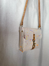 Load image into Gallery viewer, Pastel Splatter Leather Square Flap Shoulder Bag
