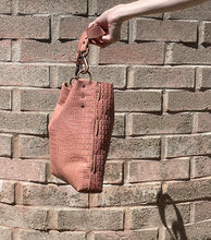 Load image into Gallery viewer, Blush Pink Reptile Embossed Leather Crossbody Bag
