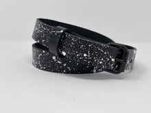 Load image into Gallery viewer, Le Belt 3/4&quot; Classic Leather Belt - Le Splat Black/White Edition
