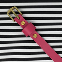 Load image into Gallery viewer, Le Belt 3/4&quot; Classic Leather Belt - Bright Pink - Last One!
