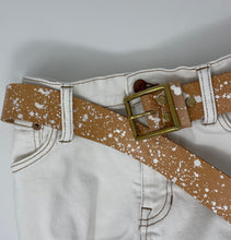 Load image into Gallery viewer, 1.5&quot; Splatter Leather Hipster Belt - Pick Your Size and Leather Style
