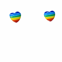 Load image into Gallery viewer, Teeny Rainbow Heart Earrings
