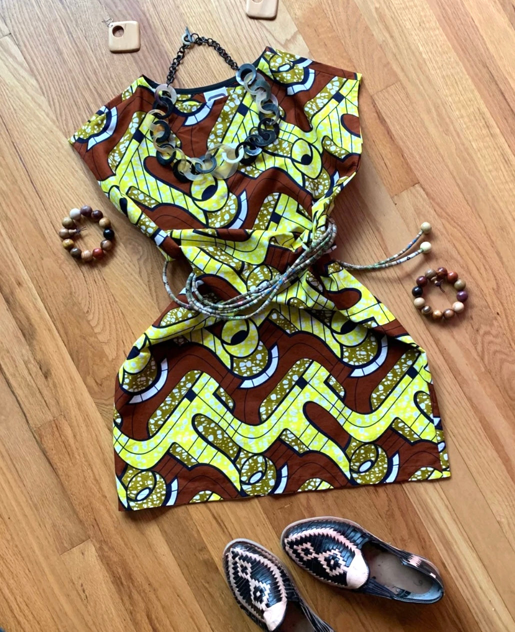 The Sunny Summer Sunday Dress - Brown Snake