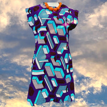 Load image into Gallery viewer, The Sunny Summer Sunday Dress - Purple Blocks
