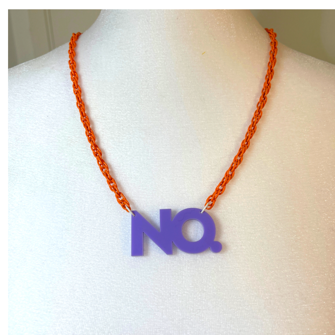 Fantastic Plastic Purple and Orange NO. Necklace