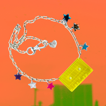 Load image into Gallery viewer, Fantastic Plastic Neon Yellow Cassette Necklace
