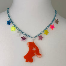 Load image into Gallery viewer, Fantastic Plastic Orange-Red Roller Skate Necklace - One Of a Kind!
