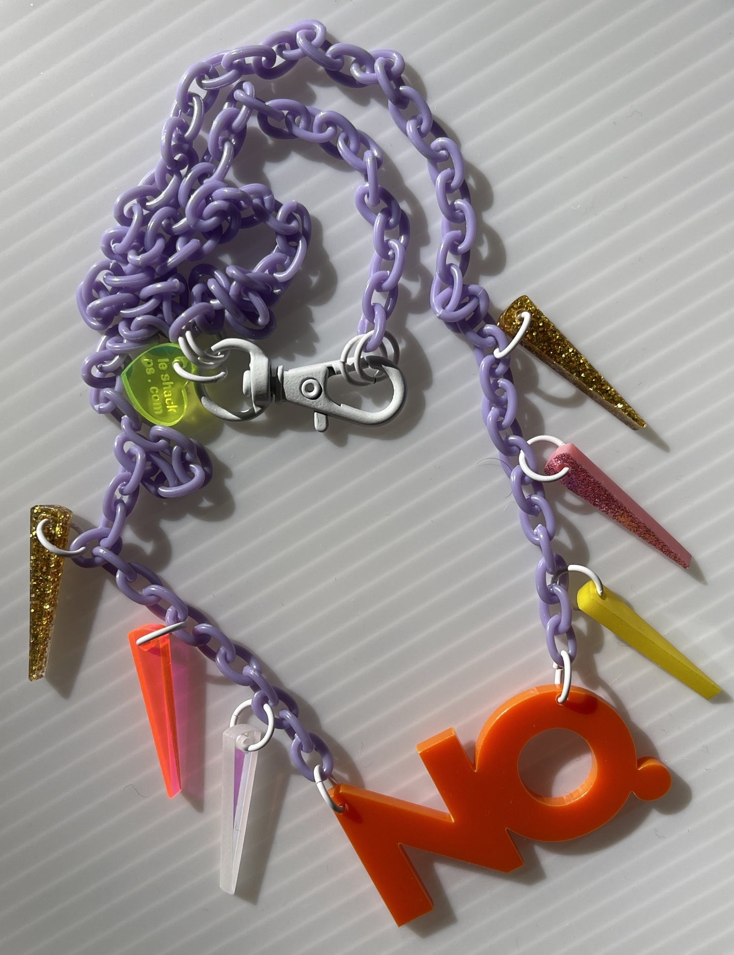 Fantastic Plastic Lavender and Orange NO. Necklace